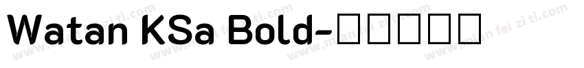 Watan KSa Bold字体转换